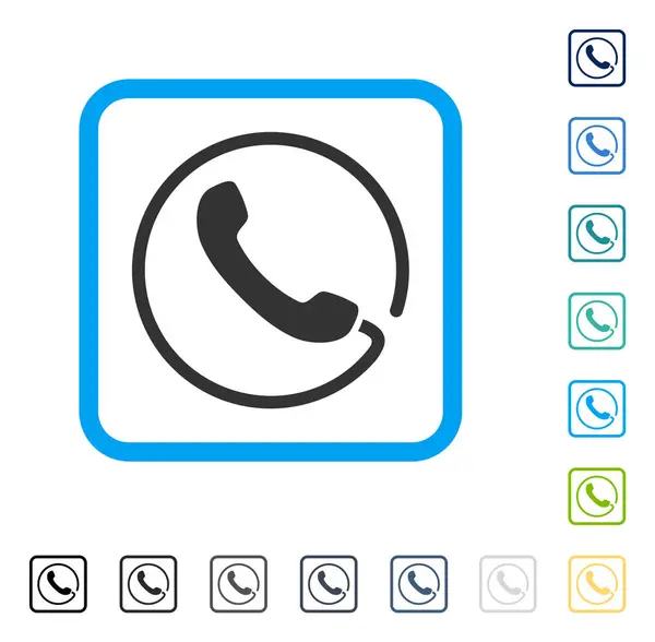 Telefoon ingelijst Vector Icon — Stockvector