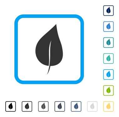 Bitki yaprak vektör simge çerçeveli