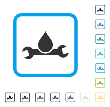 Sıhhi tesisat çerçeveli vektör simgesi