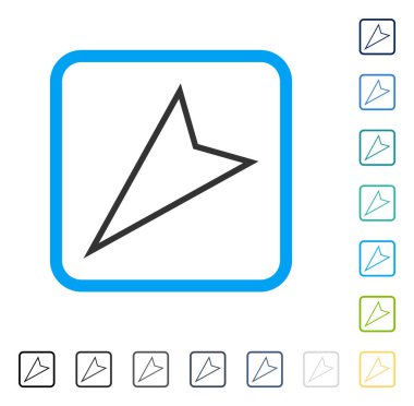 İşaretçi çerçeveli vektör simgesi yaptı