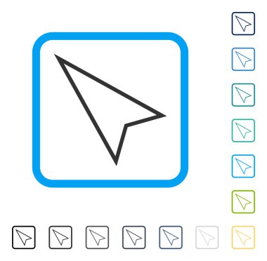 İşaretçi yaptı yukarı çerçeveli vektör simgesi