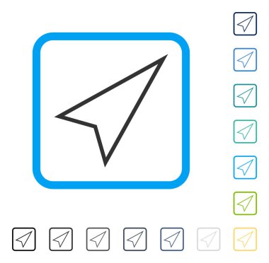 İşaretçiyi doğru yukarı çerçeveli vektör simgesi