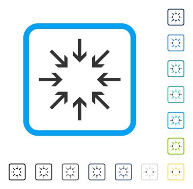 Basınç okları vektör simge çerçeveli