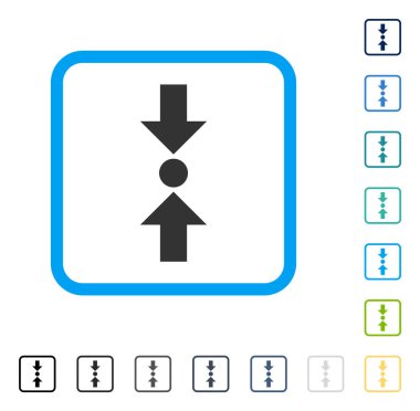 Basınç dikey çerçeveli vektör simgesi