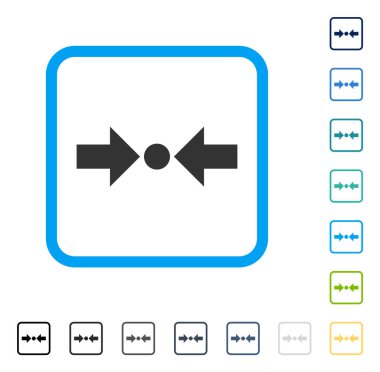 Basınç yatay çerçeveli vektör simgesi