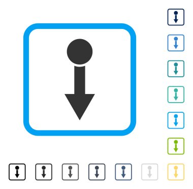 Çerçeveli vektör simgesi çekin