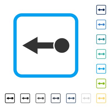 Sol çerçeveli vektör simge çekin