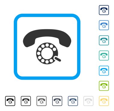 Darbeli aramayı vektör simge çerçeveli