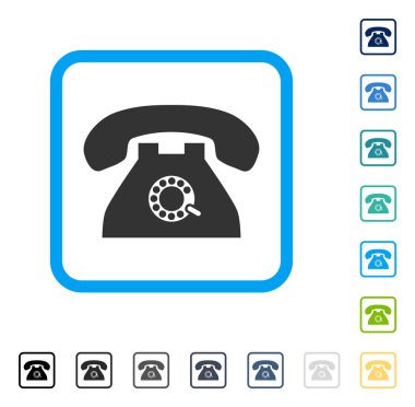 Nabız telefon vektör simge çerçeveli