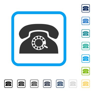 Nabız telefon vektör simge çerçeveli