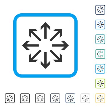 Radyal okları vektör simge çerçeveli