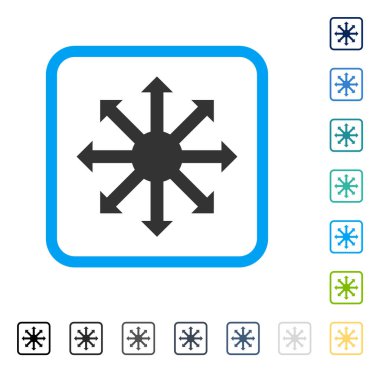 Radyal okları vektör simge çerçeveli