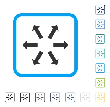 Radyal okları vektör simge çerçeveli