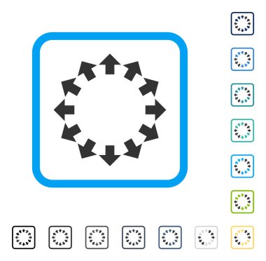 Radyal okları vektör simge çerçeveli