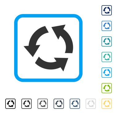 Geri dönüşüm çerçeveli vektör simgesi