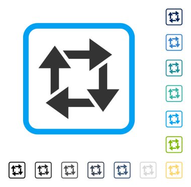 Geri dönüşüm çerçeveli vektör simgesi