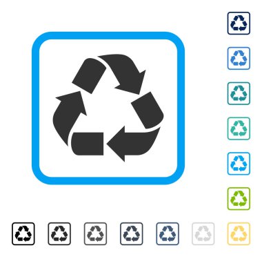 Geri dönüşüm çerçeveli vektör simgesi