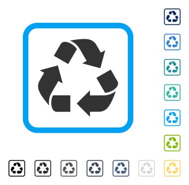 Geri dönüşüm çerçeveli vektör simgesi
