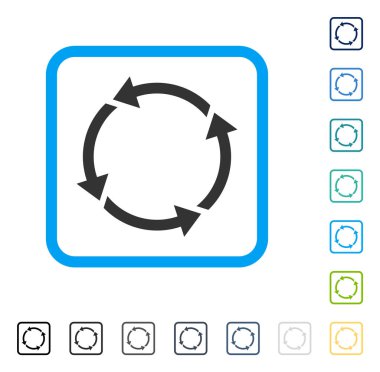 Geri dönüşüm çerçeveli vektör simgesi