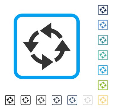 Geri dönüşüm çerçeveli vektör simgesi