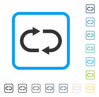 Geri dönüşüm çerçeveli vektör simgesi
