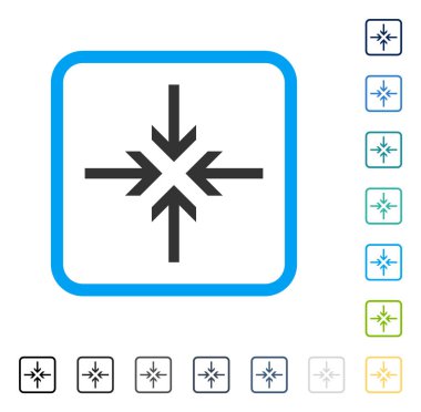 Oklar çerçeveli vektör simge azaltmak