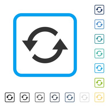 Oklar çerçeveli vektör simge Yenile