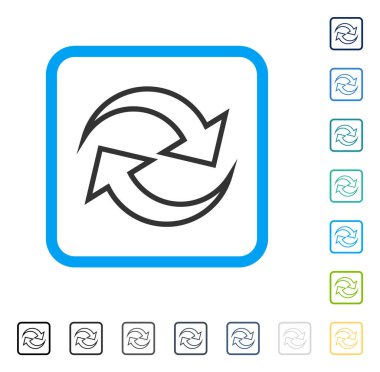 Oklar çerçeveli vektör simge Yenile