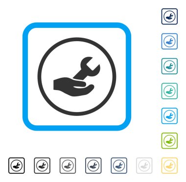 Onarım hizmeti vektör simge çerçeveli