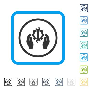 Onarım hizmeti vektör simge çerçeveli