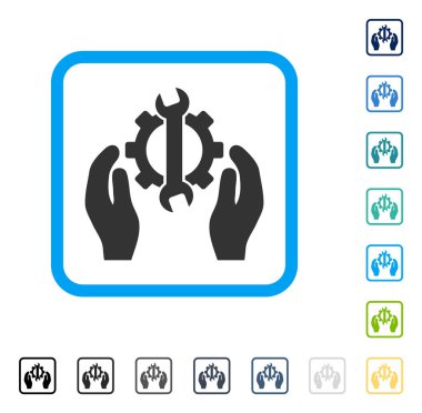 Onarım hizmeti vektör simge çerçeveli