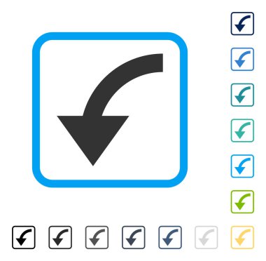 CCW çerçeveli vektör simge döndürmek