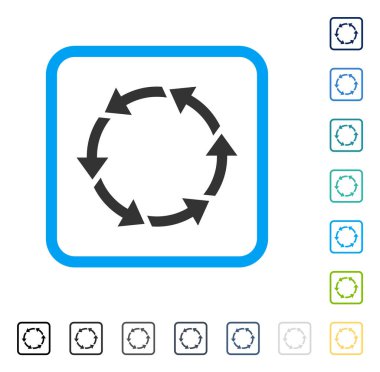 CCW çerçeveli vektör simge döndürmek