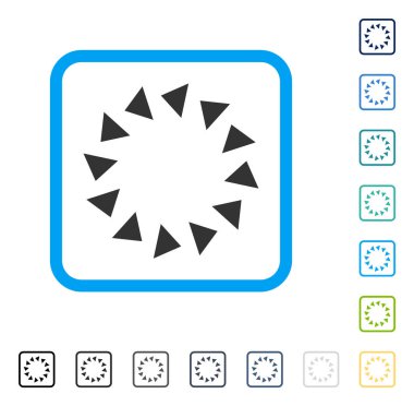 CCW çerçeveli vektör simge döndürmek