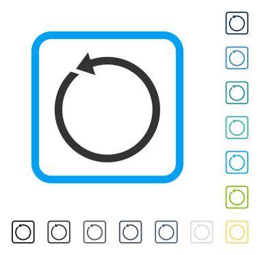 CCW çerçeveli vektör simge döndürmek