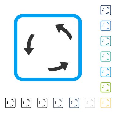 CCW çerçeveli vektör simge döndürmek
