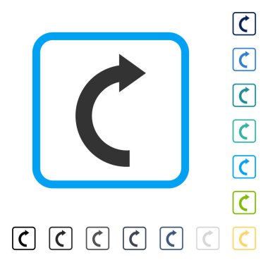 Doğru çerçeveli vektör simge döndürmek