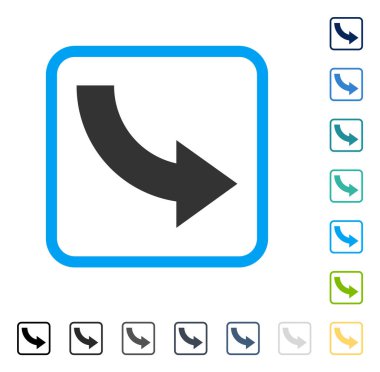 Doğru çerçeveli vektör simge döndürmek