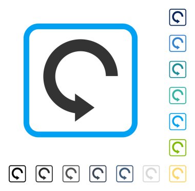 Doğru çerçeveli vektör simge döndürmek