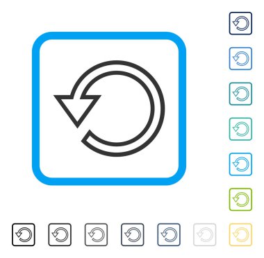Çerçeveli vektör simge döndürmek