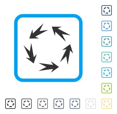 Döndürme vektör simge çerçeveli