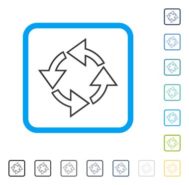 Döndürme vektör simge çerçeveli