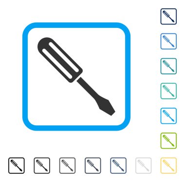 Tornavida vektör simge çerçeveli