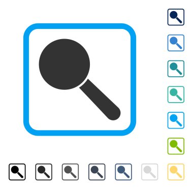 Vektör simge arama aracı çerçeveli