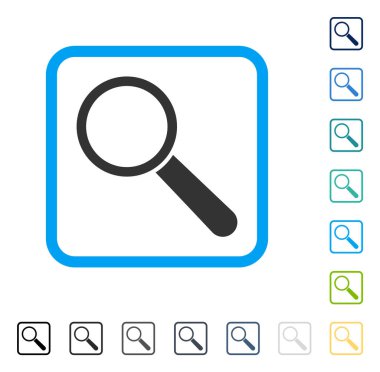 Vektör simge arama aracı çerçeveli