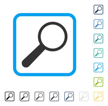 Vektör simge arama aracı çerçeveli