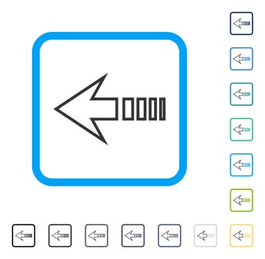 Vektör simge sol çerçeveli göndermek