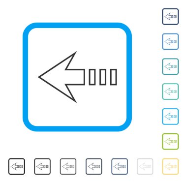 Vektör simge sol çerçeveli göndermek
