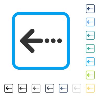 Vektör simge sol çerçeveli göndermek
