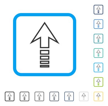 Yukarı çerçeveli vektör simgesi göndermek